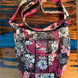 Vera Bradley cross body purse in Mocha Rouge, retired print.  VGUC